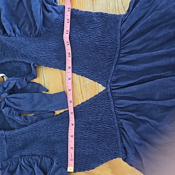 NWT Free People Charlotte Top size XS Blue/Navy - Picture 6 of 7